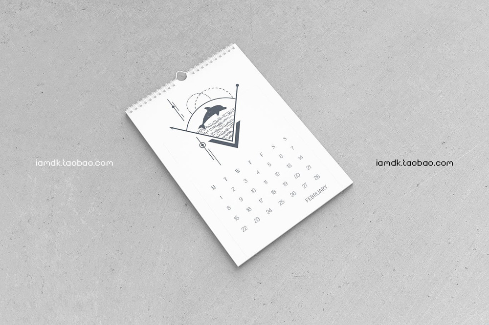 逼真日历挂历作品设计展示贴图样机素材 Wall Calendar Mockup插图2 逼真日历挂历作品设计展示贴图样机素材 Wall Calendar Mockup插图2