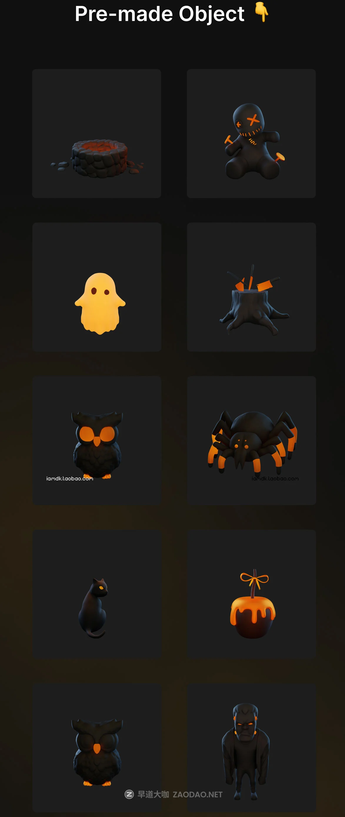 创意万圣节主题恐怖3D立体图标贴纸设计素材套装 Hallows Eve – Halloween 3D Icon & Sticker Pack插图11 创意万圣节主题恐怖3D立体图标贴纸设计素材套装 Hallows Eve – Halloween 3D Icon & Sticker Pack插图11