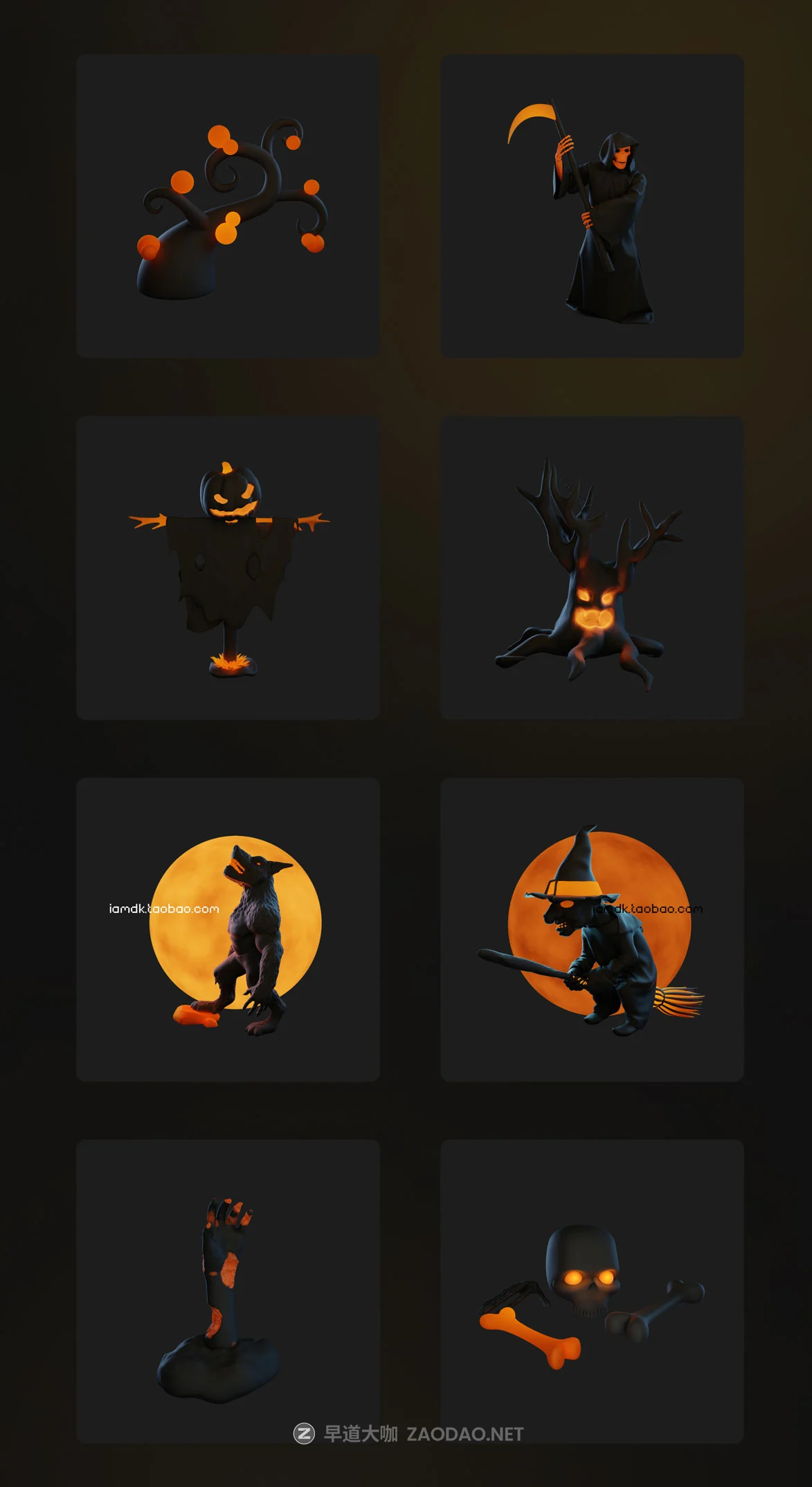 创意万圣节主题恐怖3D立体图标贴纸设计素材套装 Hallows Eve – Halloween 3D Icon & Sticker Pack插图12 创意万圣节主题恐怖3D立体图标贴纸设计素材套装 Hallows Eve – Halloween 3D Icon & Sticker Pack插图12