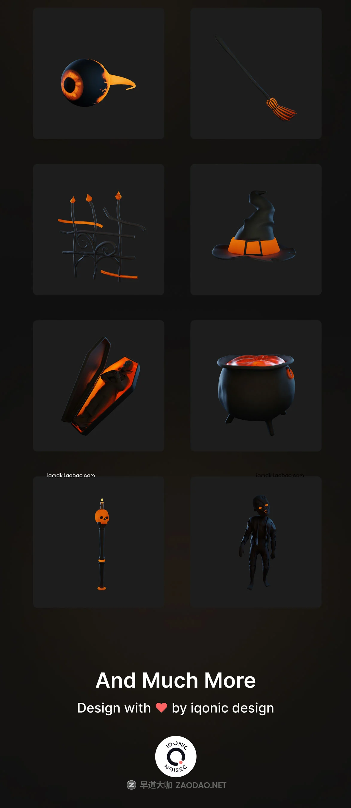 创意万圣节主题恐怖3D立体图标贴纸设计素材套装 Hallows Eve – Halloween 3D Icon & Sticker Pack插图13 创意万圣节主题恐怖3D立体图标贴纸设计素材套装 Hallows Eve – Halloween 3D Icon & Sticker Pack插图13