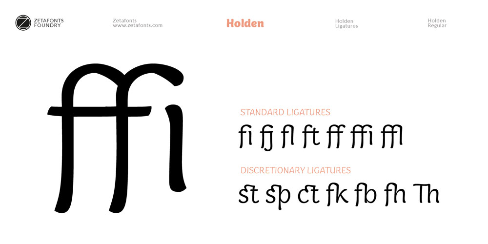 復古創意藝術雜誌排版包裝標題logo設計圓角英文字體安裝包holdenfont