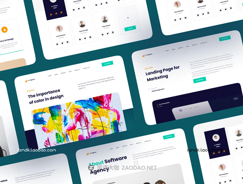 现代创意企业官网网页界面设计设计UI套件素材 Creative Agency – Website Design UI-Kit插图1 现代创意企业官网网页界面设计设计UI套件素材 Creative Agency – Website Design UI-Kit插图1