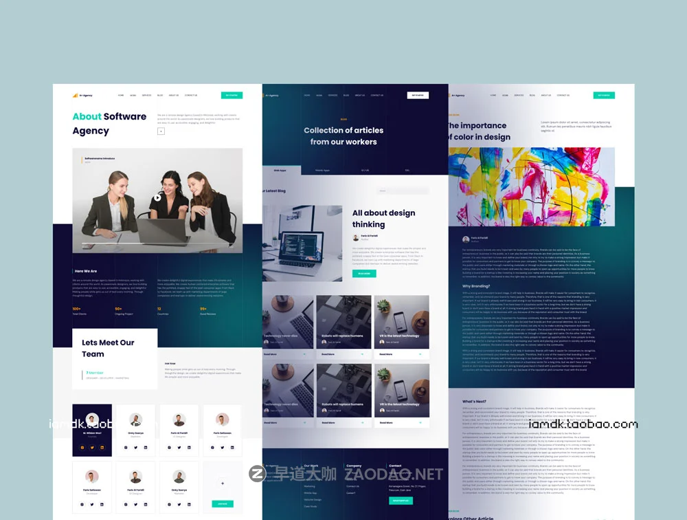 现代创意企业官网网页界面设计设计UI套件素材 Creative Agency – Website Design UI-Kit插图3 现代创意企业官网网页界面设计设计UI套件素材 Creative Agency – Website Design UI-Kit插图3