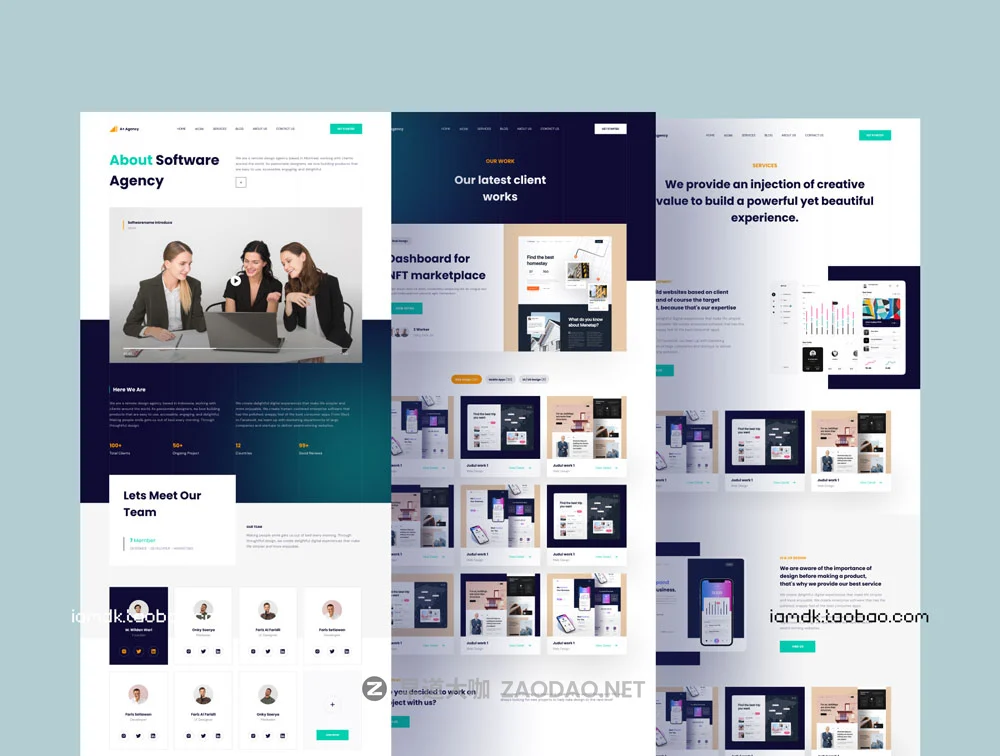 现代创意企业官网网页界面设计设计UI套件素材 Creative Agency – Website Design UI-Kit插图5 现代创意企业官网网页界面设计设计UI套件素材 Creative Agency – Website Design UI-Kit插图5