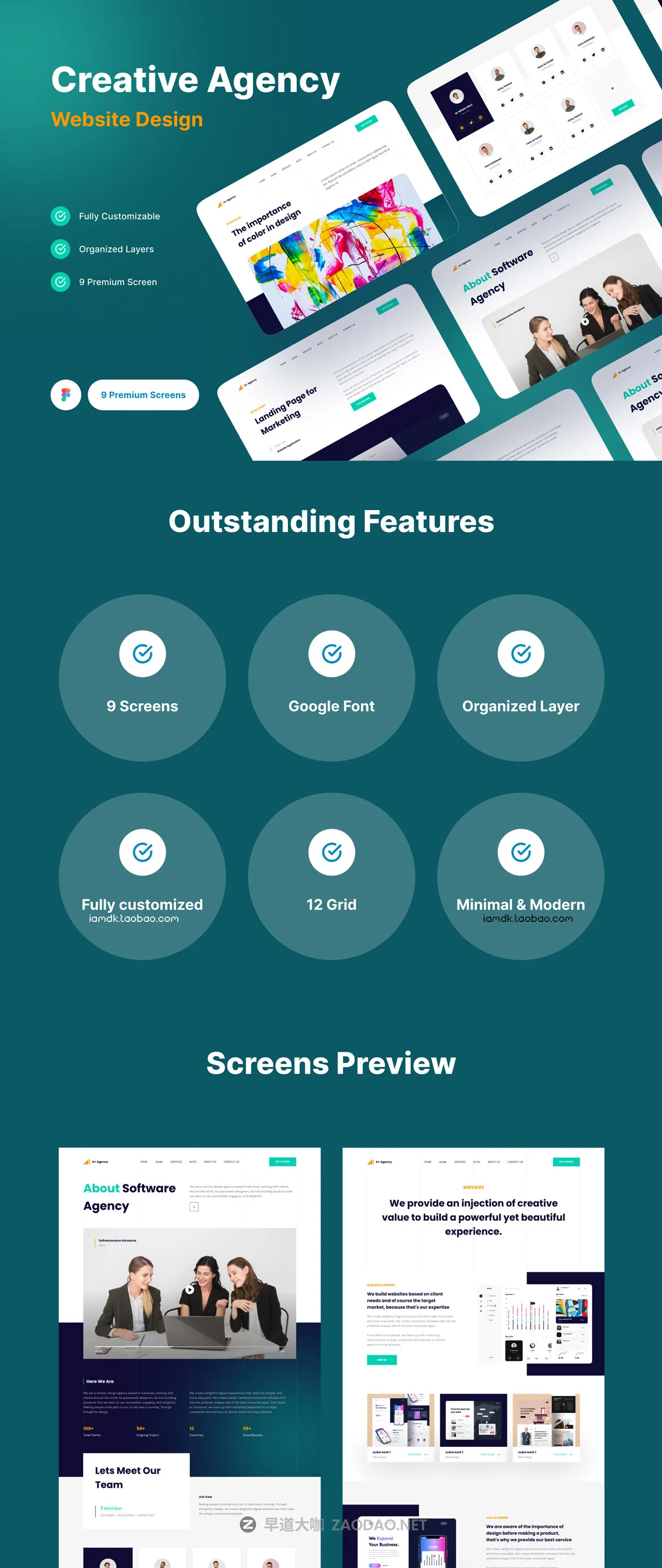 现代创意企业官网网页界面设计设计UI套件素材 Creative Agency – Website Design UI-Kit插图8 现代创意企业官网网页界面设计设计UI套件素材 Creative Agency – Website Design UI-Kit插图8