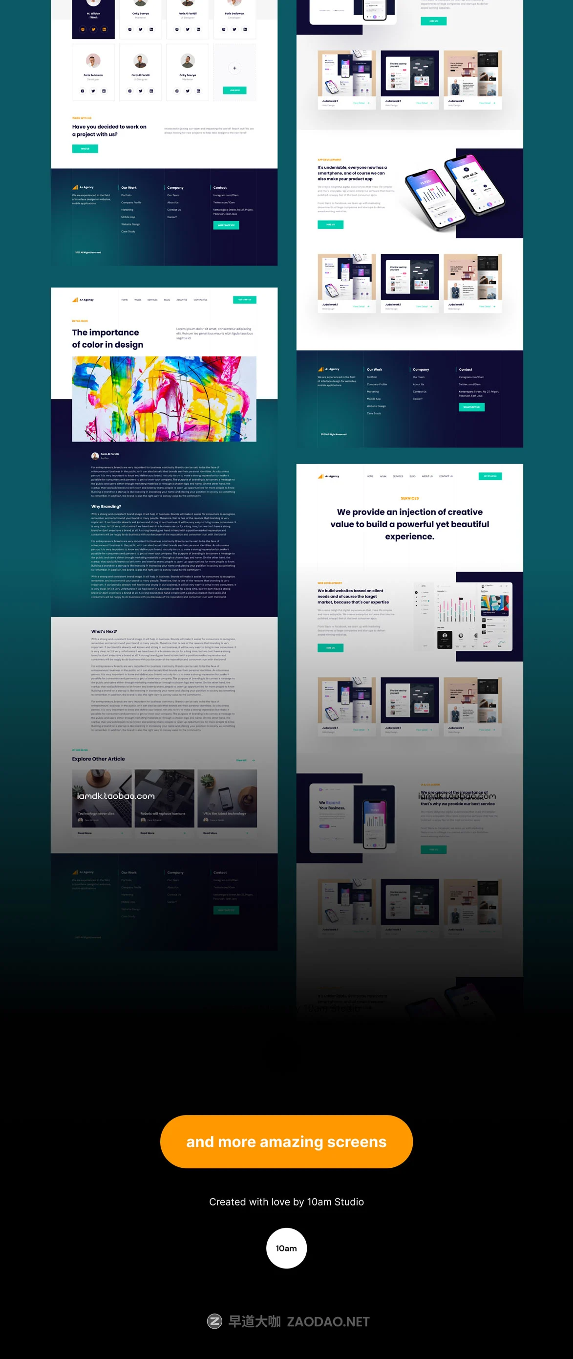 现代创意企业官网网页界面设计设计UI套件素材 Creative Agency – Website Design UI-Kit插图9 现代创意企业官网网页界面设计设计UI套件素材 Creative Agency – Website Design UI-Kit插图9