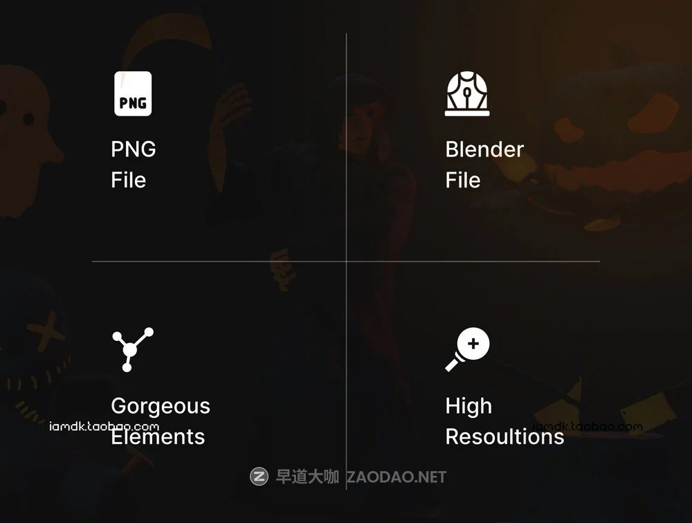 创意万圣节主题恐怖3D立体图标贴纸设计素材套装 Hallows Eve – Halloween 3D Icon & Sticker Pack插图1 创意万圣节主题恐怖3D立体图标贴纸设计素材套装 Hallows Eve – Halloween 3D Icon & Sticker Pack插图1