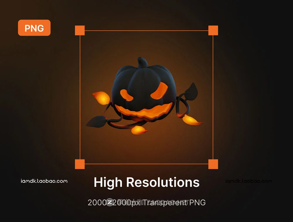 创意万圣节主题恐怖3D立体图标贴纸设计素材套装 Hallows Eve – Halloween 3D Icon & Sticker Pack插图3 创意万圣节主题恐怖3D立体图标贴纸设计素材套装 Hallows Eve – Halloween 3D Icon & Sticker Pack插图3
