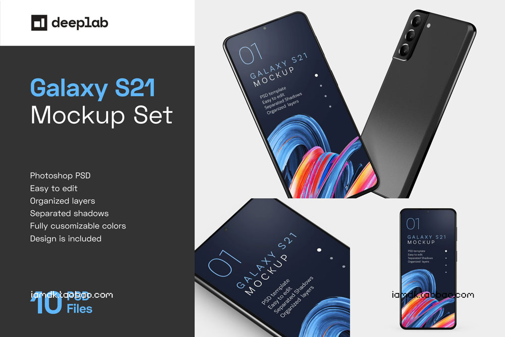 10款安卓三星Galaxy S21网站&APP界面作品设计展示Ps贴图样机模板 Galaxy S21 Mockup Set插图 10款安卓三星Galaxy S21网站&APP界面作品设计展示Ps贴图样机模板 Galaxy S21 Mockup Set插图