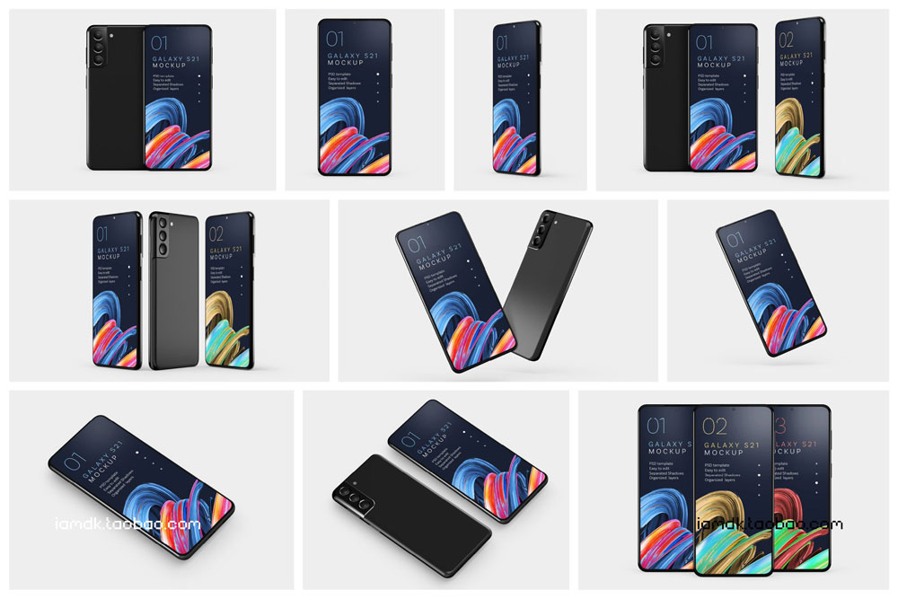 10款安卓三星Galaxy S21网站&APP界面作品设计展示Ps贴图样机模板 Galaxy S21 Mockup Set插图11 10款安卓三星Galaxy S21网站&APP界面作品设计展示Ps贴图样机模板 Galaxy S21 Mockup Set插图11