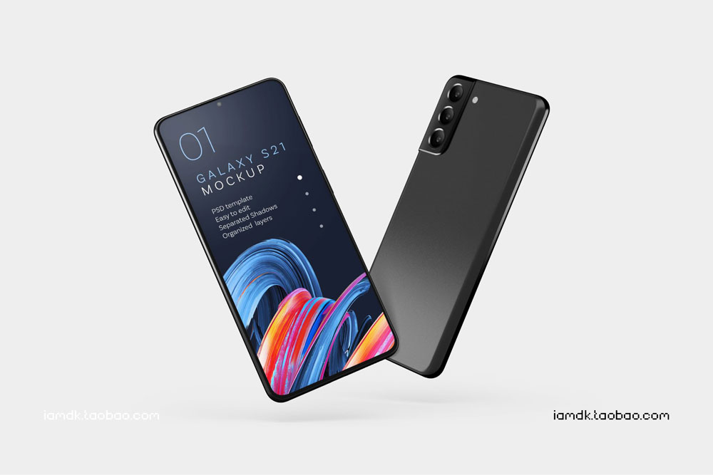 10款安卓三星Galaxy S21网站&APP界面作品设计展示Ps贴图样机模板 Galaxy S21 Mockup Set插图2 10款安卓三星Galaxy S21网站&APP界面作品设计展示Ps贴图样机模板 Galaxy S21 Mockup Set插图2
