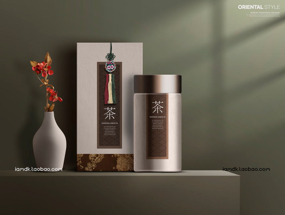 12款中式中国风茶叶白酒包装展板海报设计PSD模板源文件素材 Chinese Style Packaging PSD Template插图1