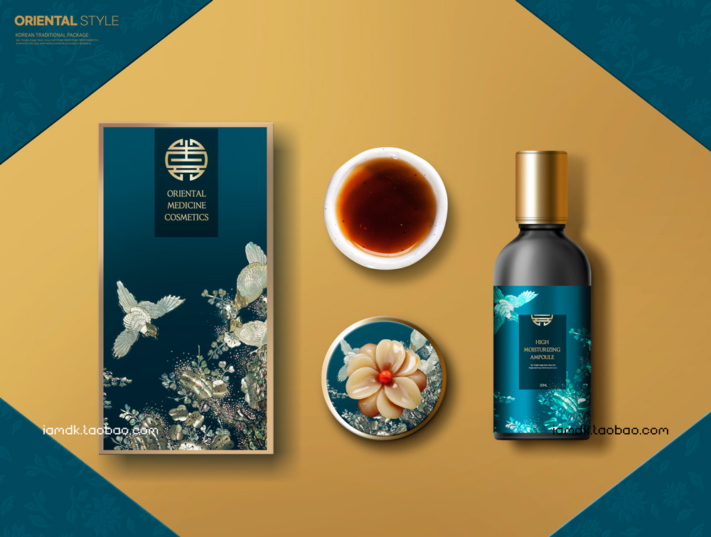 12款中式中国风茶叶白酒包装展板海报设计PSD模板源文件素材 Chinese Style Packaging PSD Template插图2