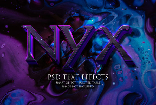 炫酷未来霓虹3D立体电影标题Logo设计PS样机模板 Psd Text Effect Set Vol 29