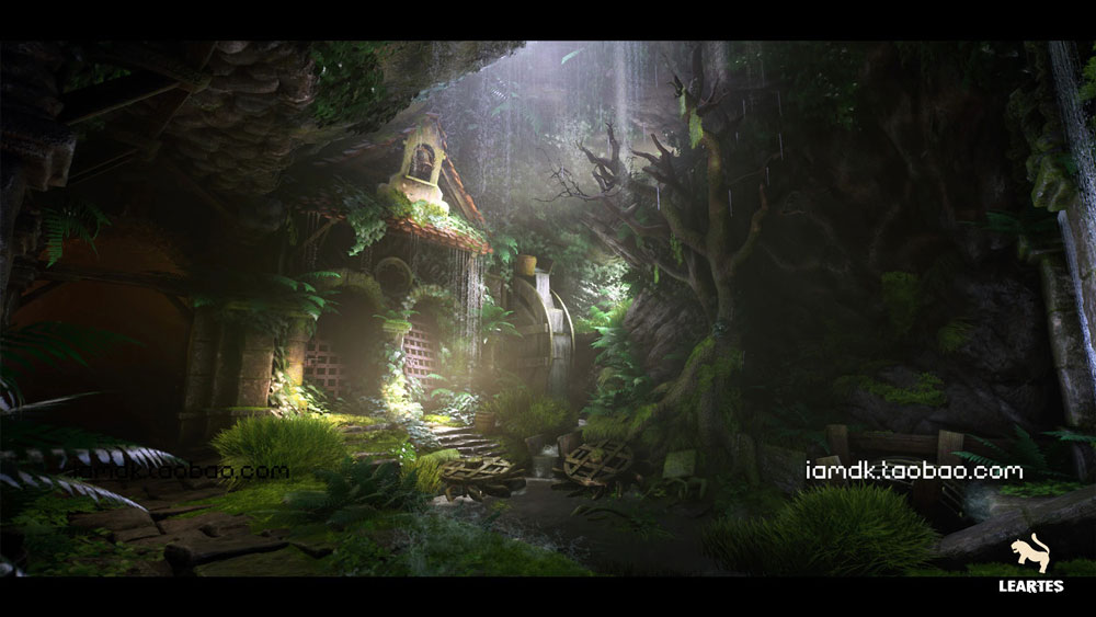 UE模型  复古废弃游戏房屋水车3D设计素材 Unreal Engine – Watermills / Nature Environment插图7