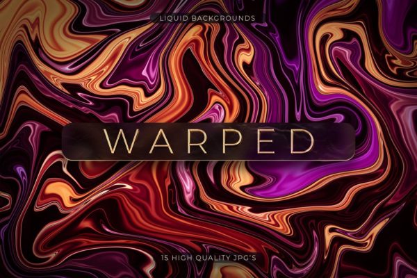 15个高清液体油漆扭曲肌理纹理背景图片素材 Warped – Liquid Backgrounds