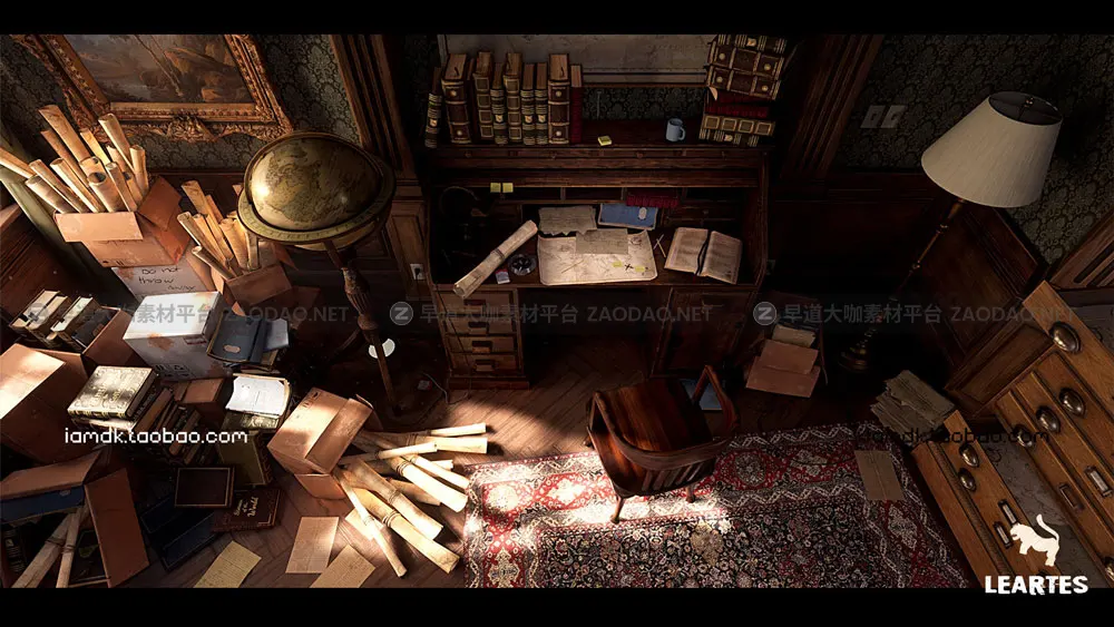 UE模型 78种维多利亚风复古室内装饰环境效果图素材 Unreal Engine – Victorian Interior Environment插图5