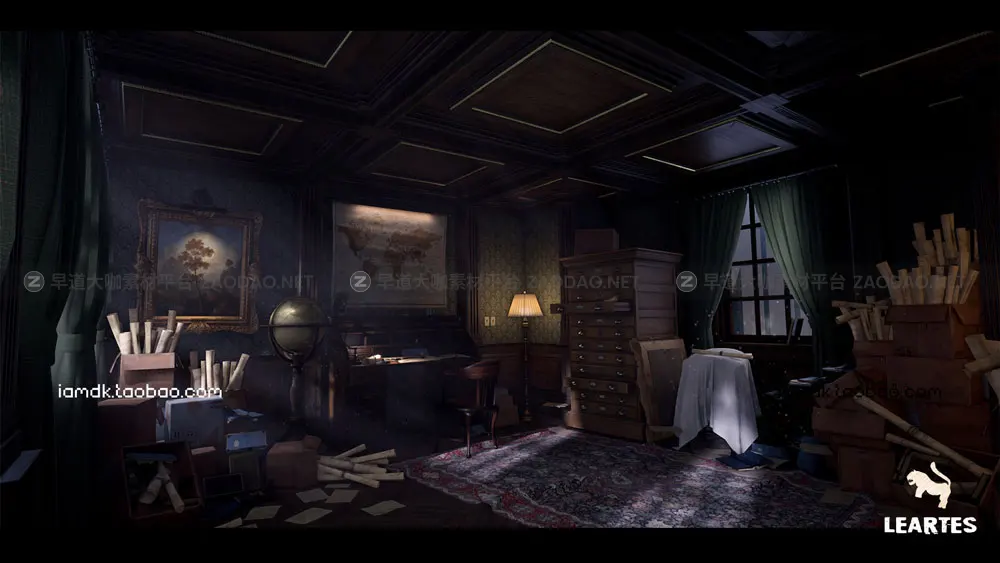 UE模型 78种维多利亚风复古室内装饰环境效果图素材 Unreal Engine – Victorian Interior Environment插图9