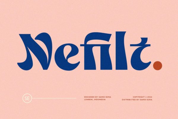 现代时尚杂志海报标题设计无衬线英文字体 Nefilt – Unique Bold Font