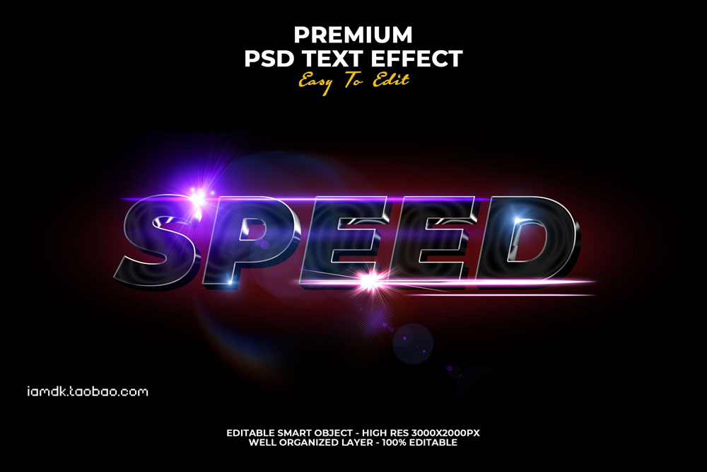 潮流霓虹3D效果标题Logo设计PS样机模板素材 Psd Text Effect Set Vol 24插图