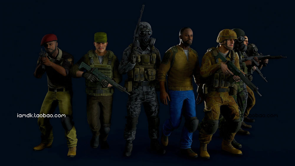 UE模型 31个模块化游戏军事男性士兵角色3D设计素材 Unreal Engine – Modular military character插图1 UE模型 31个模块化游戏军事男性士兵角色3D设计素材 Unreal Engine – Modular military character插图1