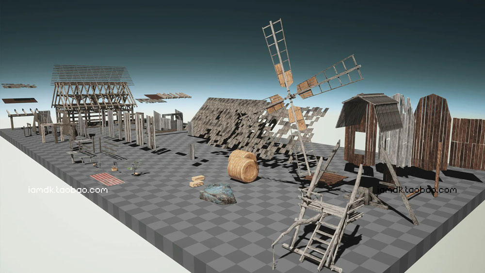 UE模型 复古中世纪木屋谷仓农场场景3D设计素材 Unreal Engine – Countryside Windmills & Barns插图13