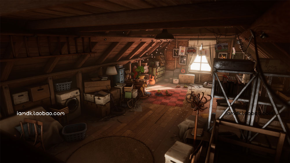 UE模型 复古怀旧游戏卡通带阁楼房屋室内场景设计素材 Unreal Engine – Grandpa’s Attic (Furniture storage props)插图4 UE模型 复古怀旧游戏卡通带阁楼房屋室内场景设计素材 Unreal Engine – Grandpa’s Attic (Furniture storage props)插图4