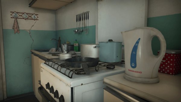 UE4模型 东欧俄罗斯风餐厅厨房场景素材 Unreal Engine – Post Soviet Kitchen
