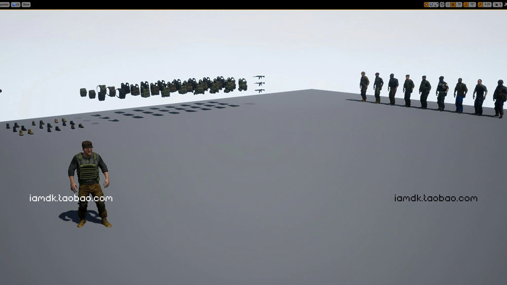 UE模型 31个模块化游戏军事男性士兵角色3D设计素材 Unreal Engine – Modular military character插图21 UE模型 31个模块化游戏军事男性士兵角色3D设计素材 Unreal Engine – Modular military character插图21