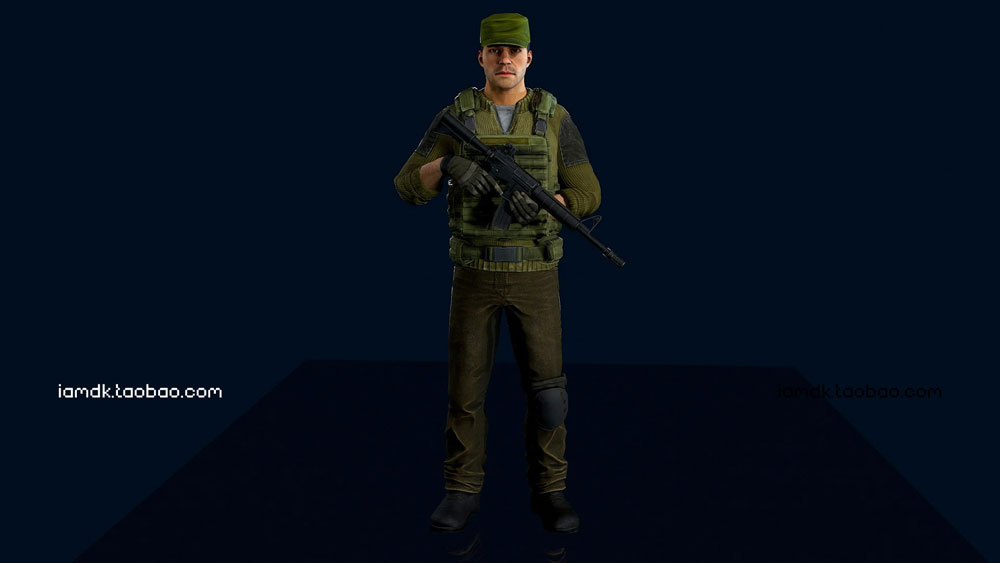 UE模型 31个模块化游戏军事男性士兵角色3D设计素材 Unreal Engine – Modular military character插图13 UE模型 31个模块化游戏军事男性士兵角色3D设计素材 Unreal Engine – Modular military character插图13