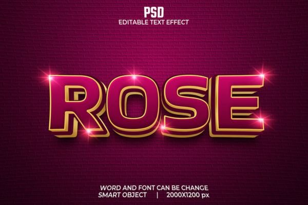 3D质感立体logo标题设计ps文本样式模板素材 Psd Text Effect Set Vol 137