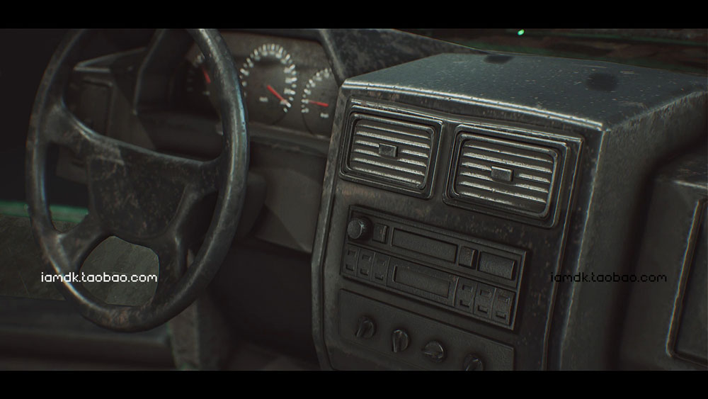 UE模型 丧尸游戏废弃破坏汽车城市场景设计素材 Unreal Engine – Procedural Vehicles – Sedan插图19
