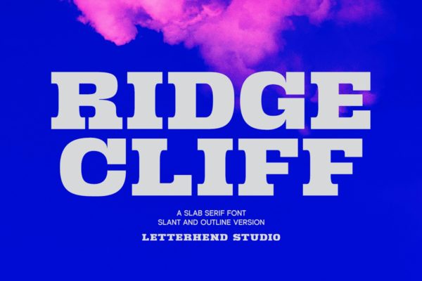 时尚杂志包装徽标logo设计衬线英文字体 Ridge Cliff