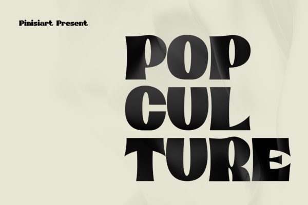 优雅海报封面文具设计衬线英文字体 POP CULTURE – classic display font