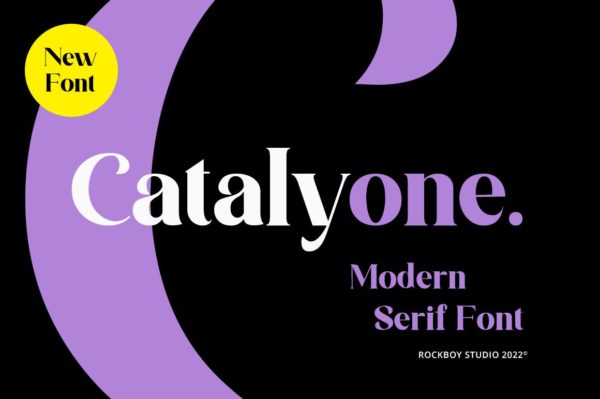 时尚杂志广告标识设计衬线英文字体 Catalyone – Fashion Font