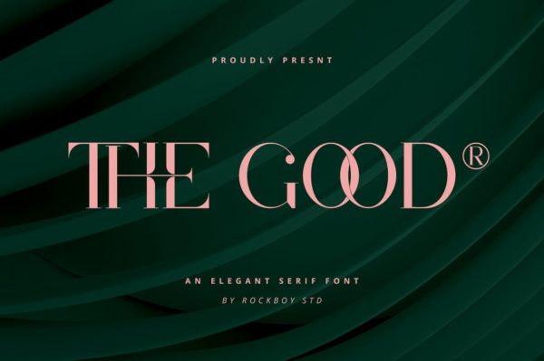 优雅杂志广告商标设计衬线英文字体 The Good – Business Font