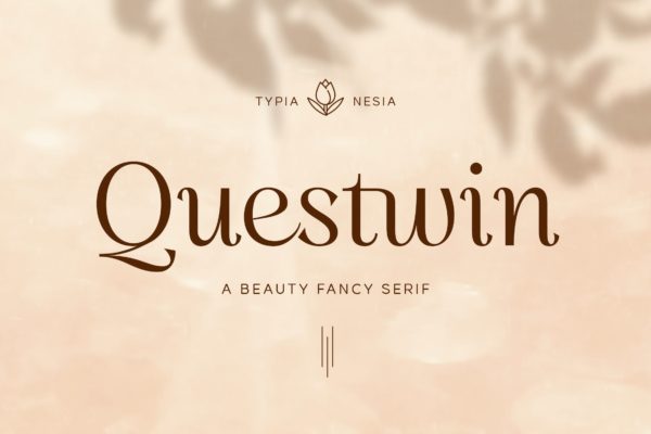 现代优雅杂志标题广告设计衬线英文字体 Questwin – Beauty Elegant Fancy Serif