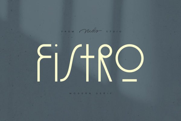 现代时尚品牌商标网站设计无衬线英文字体 Fistro Font