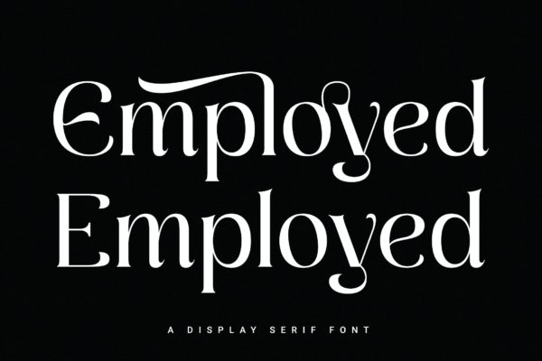 优雅品牌社交媒体徽标logo设计衬线英文字体 Employed – A Display Serif Font