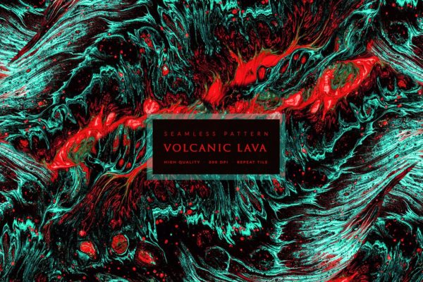 抽象油漆岩浆酸性流体肌理背景图片设计素材 Volcanic Lava