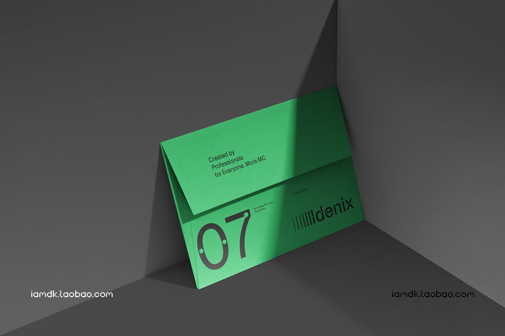时尚文艺质感品牌VI标志Logo设计名片信纸信封文具展示贴图样机 Idenix Branding Mockup插图10