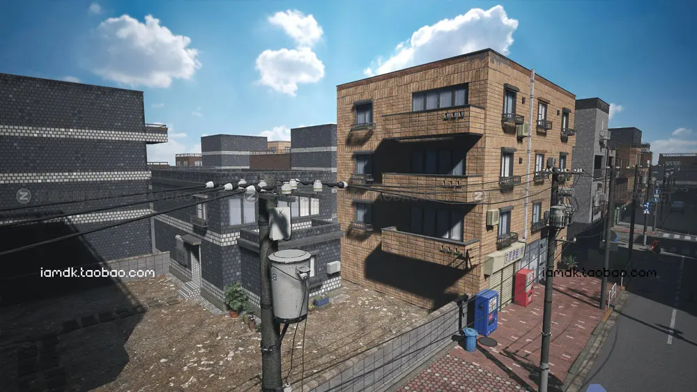 UE模型 日本街道建筑居民楼房子场景3D设计素材 Unreal Engine – Japanese Street插图5