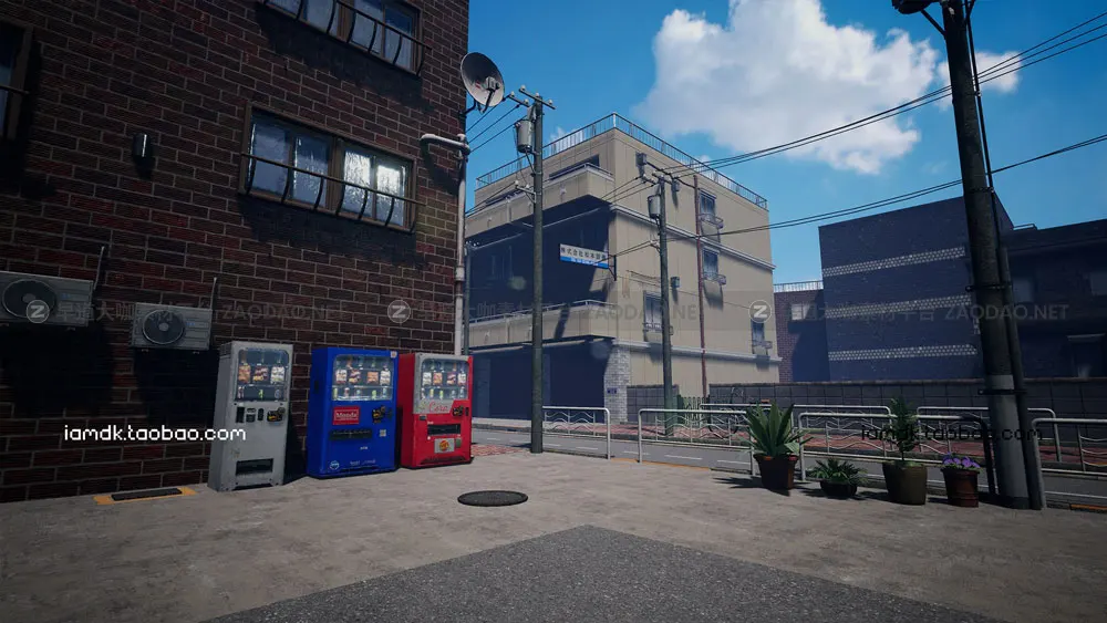 UE模型 日本街道建筑居民楼房子场景3D设计素材 Unreal Engine – Japanese Street插图2