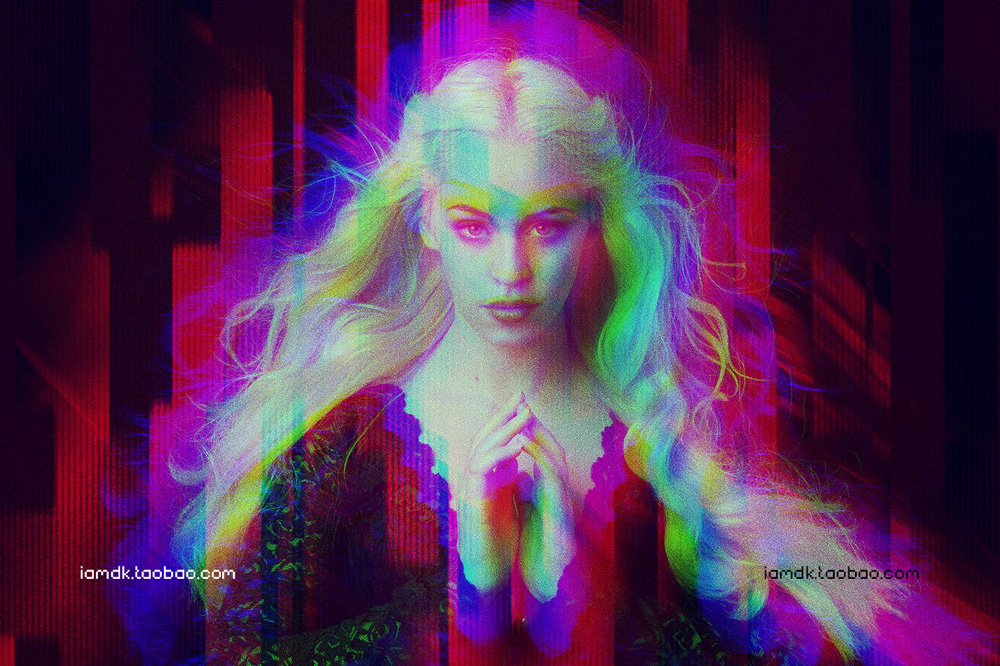 高质量毛刺故障失真照片处理特效PS样式模板素材 Glitch Photoshop Effect插图4