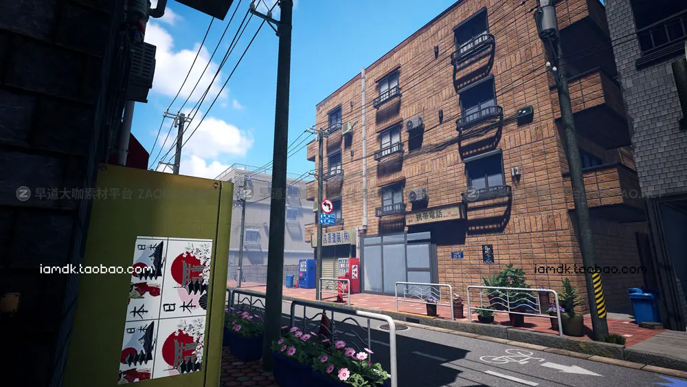 UE模型 日本街道建筑居民楼房子场景3D设计素材 Unreal Engine – Japanese Street插图1