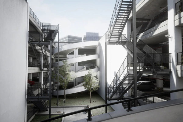 UE模型 模块化立体停车场停车楼3D效果图设计素材 Unreal Engine – Parking Garage