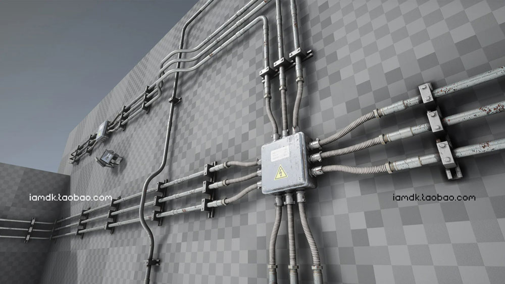 UE模型 工业控制面板电气导管管道3D设计素材 Unreal Engine – Industrial Electrical Utility插图2