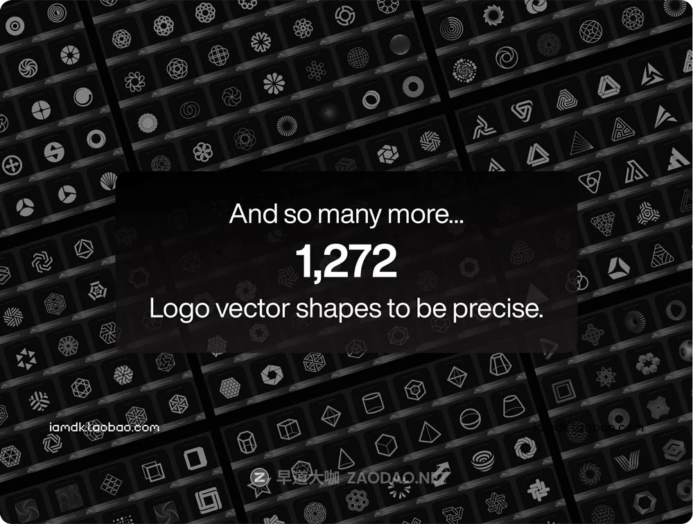 1000+时尚几何标志Logo图标矢量设计素材 Logo Shape Pack