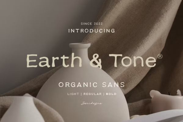 复古品牌标志报价设计无衬线英文字体 Earth Tone – Organic Sans Family