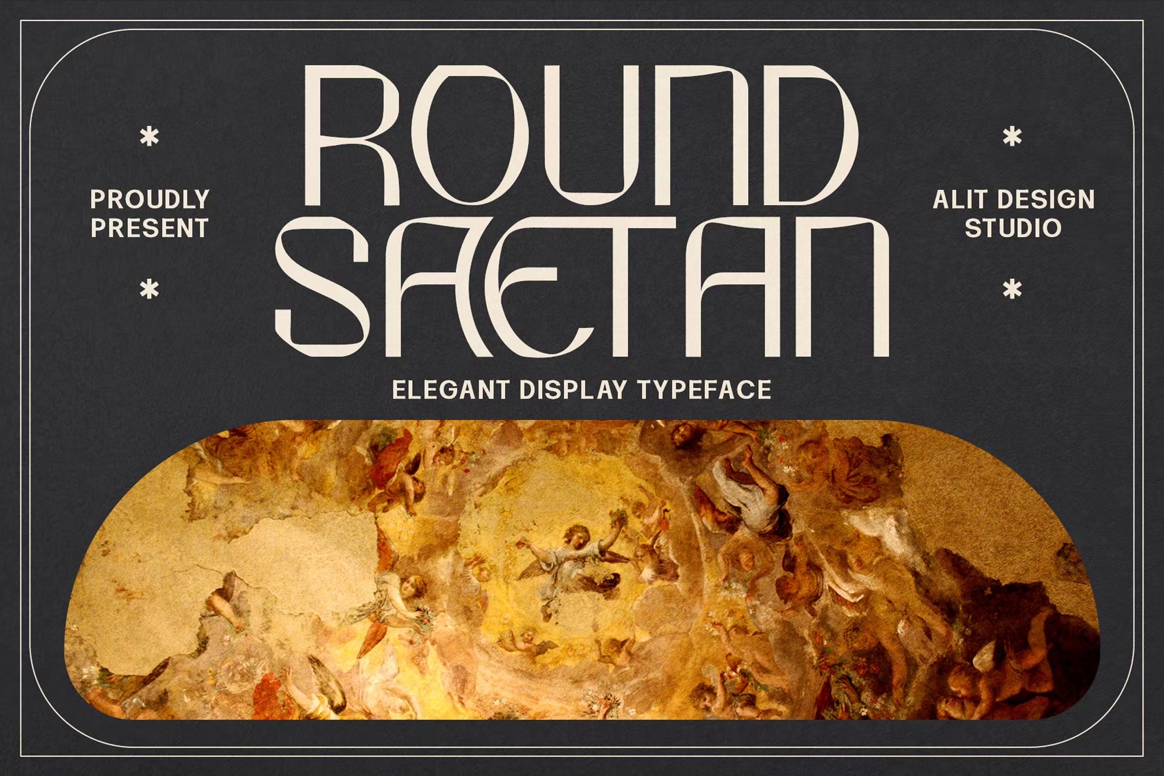 时尚海报婚礼标题设计无衬线英文字体 Round Saetan Typeface插图